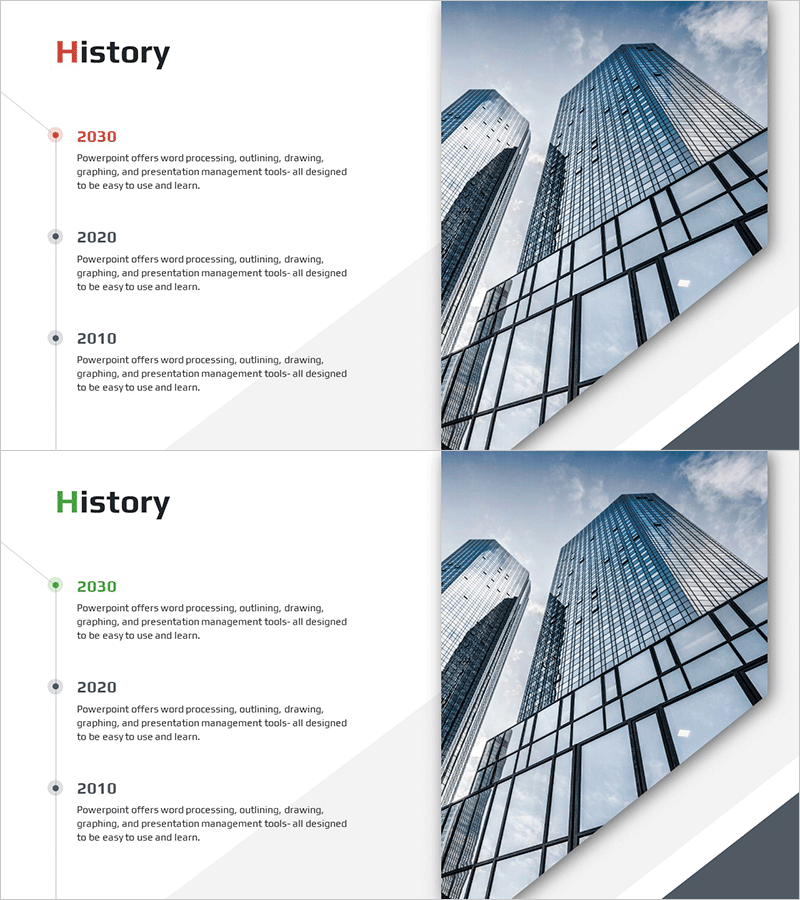 주요 연혁 다이어그램 – 기업의 발자취를 담다