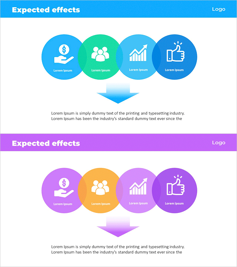 예상 기대효과 중첩 다이어그램 – 효과적 사업 전략