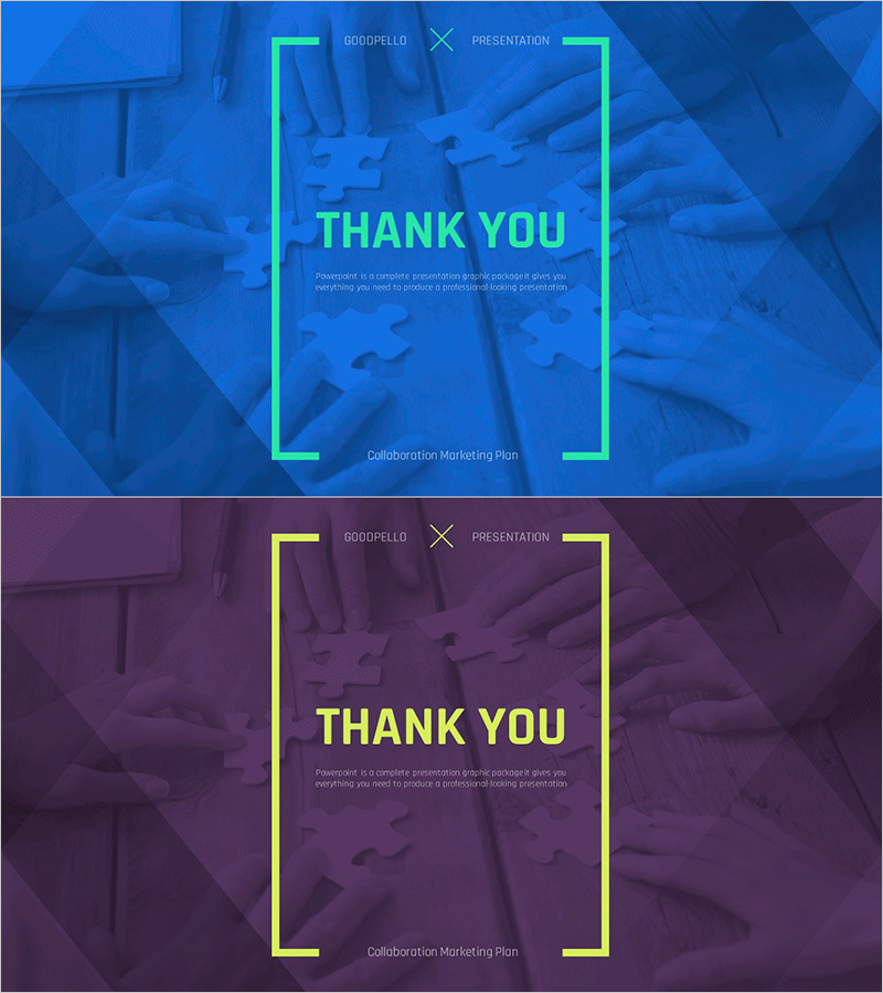 콜라보레이션 마케팅 기획서 템플릿 엔딩 표지