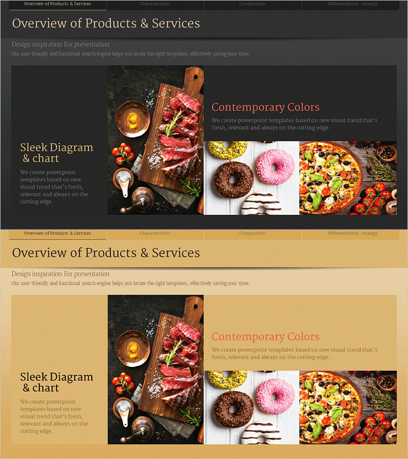 레스토랑 서비스 소개 – 품질과 세련됨