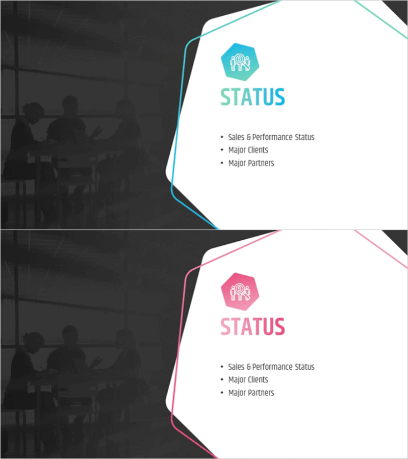 육각형 패턴 회사소개서 슬라이드