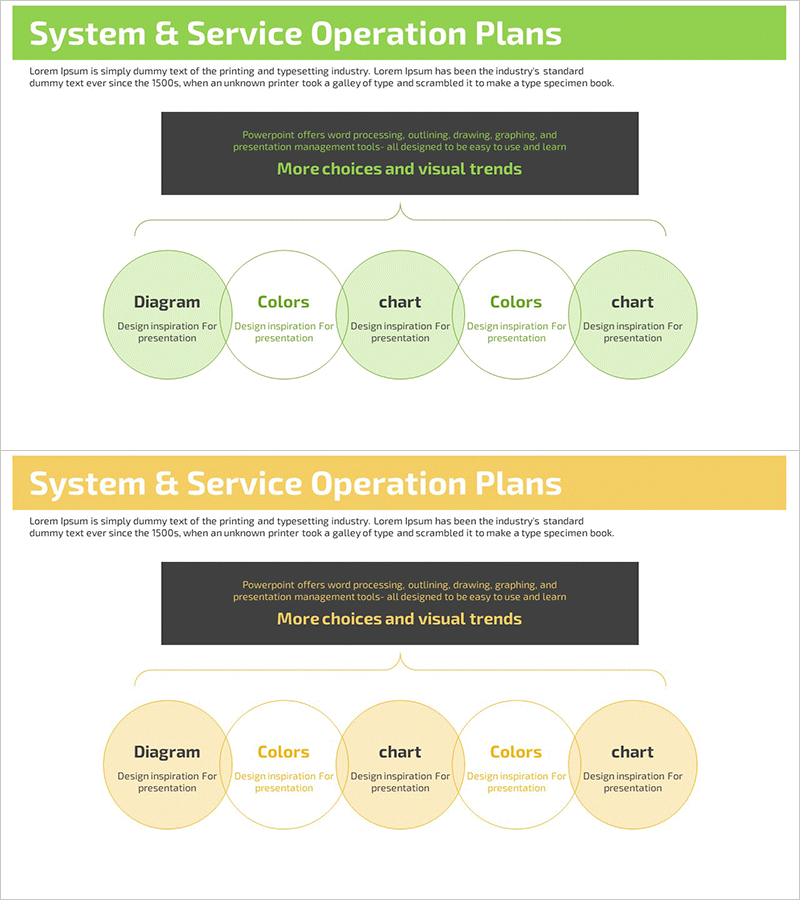 비즈니스 서비스 운영계획 슬라이드 템플릿