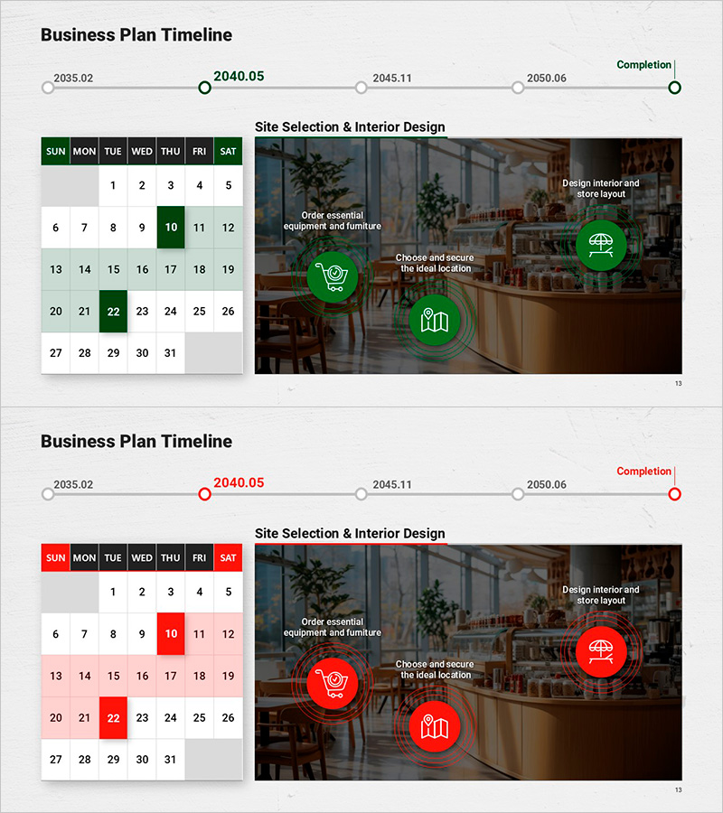 프리미엄 카페 사업 계획 일정표 – 성공의 로드맵