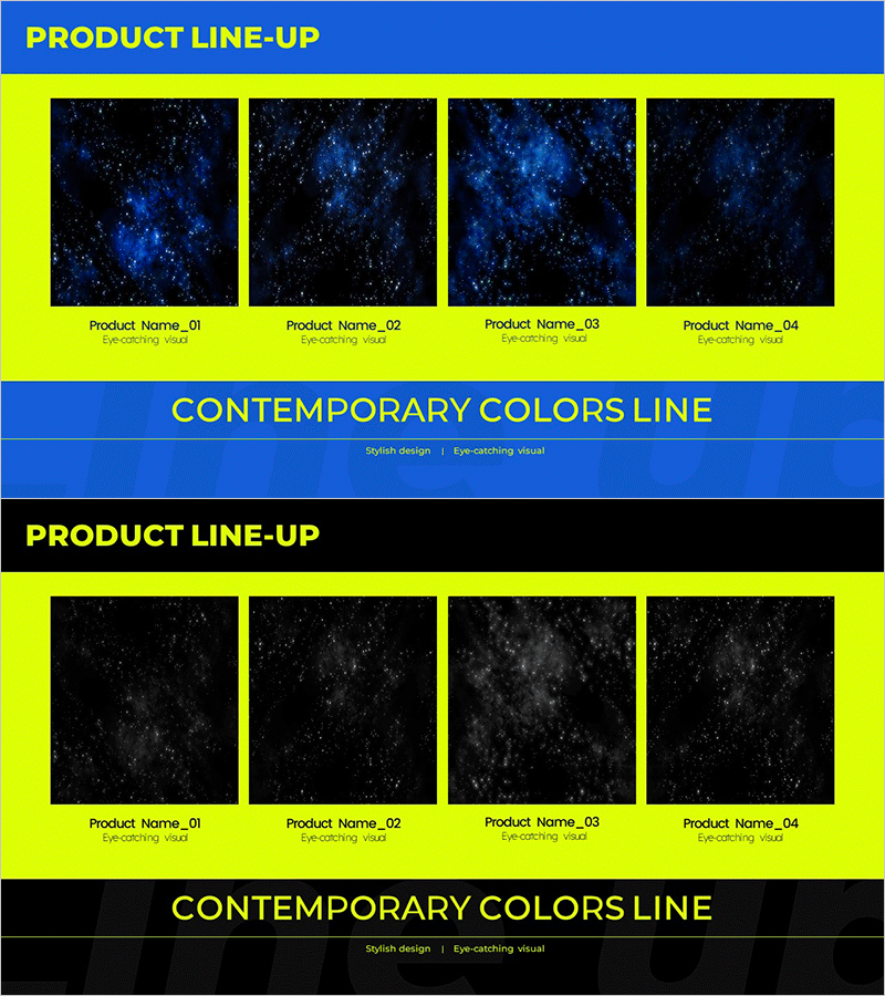 상품 라인업 소개 다이어그램 - 제품 연결의 시각화