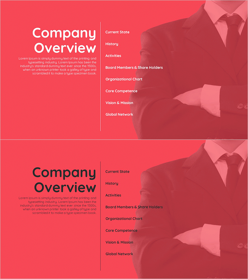 컬러 심플 회사소개서 간지 - 전문적인 비즈니스 소개