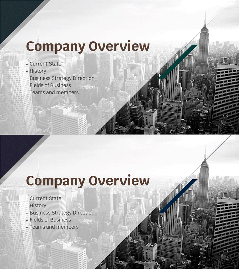 전망 사업계획서 템플릿 간지 – 철저한 기업 개요 제공