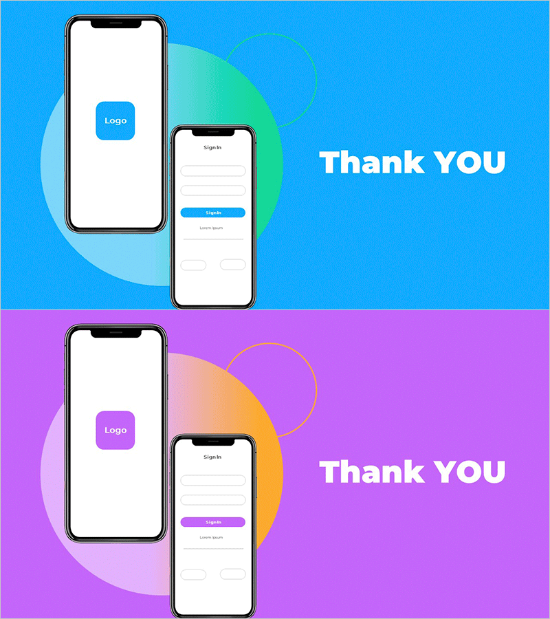 블루 테마 앱서비스 런칭 템플릿 엔딩 표지