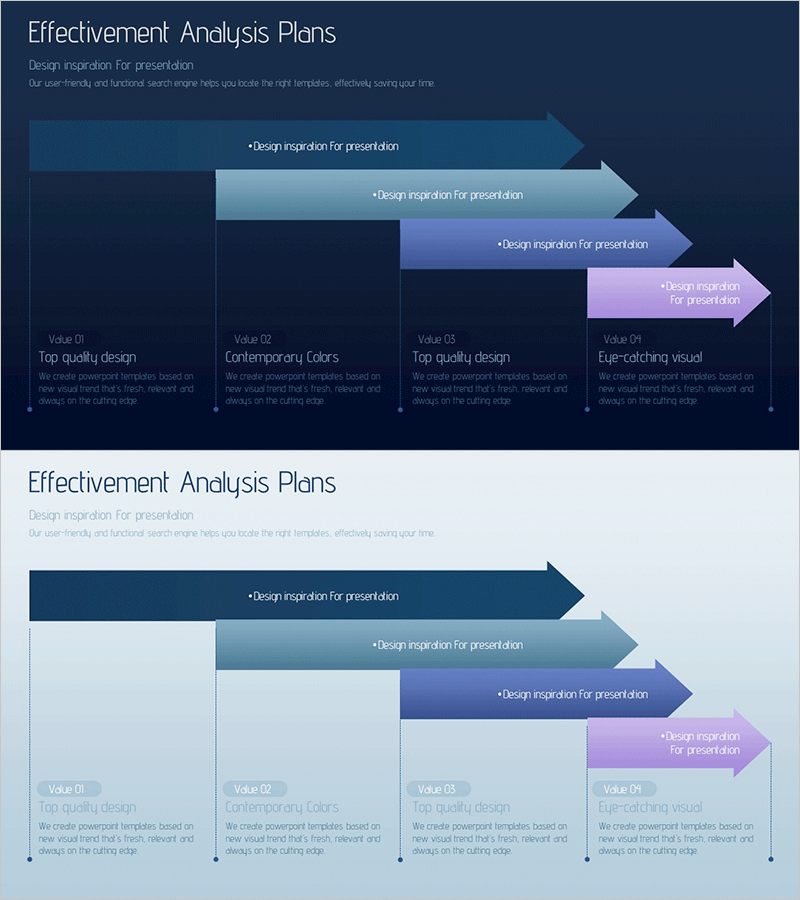 사업 추진 일정 화살표 다이어그램 – 명확한 전략의 시작