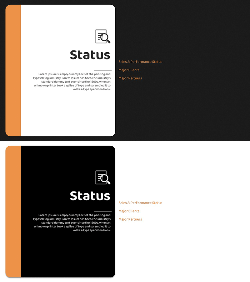 라운드 스퀘어 회사소개 템플릿 간지 – 실속 있는 정보 전달