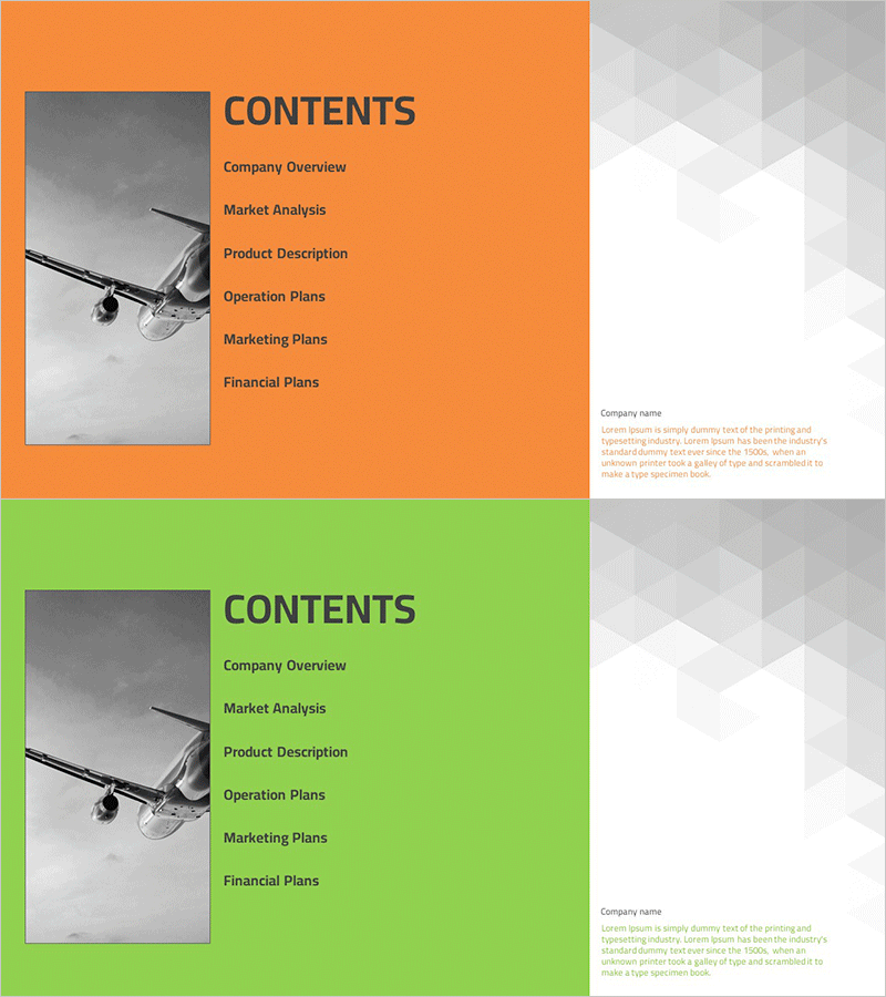 심플 테마 사업계획서 템플릿 목차 - 직관적 비즈니스 구조