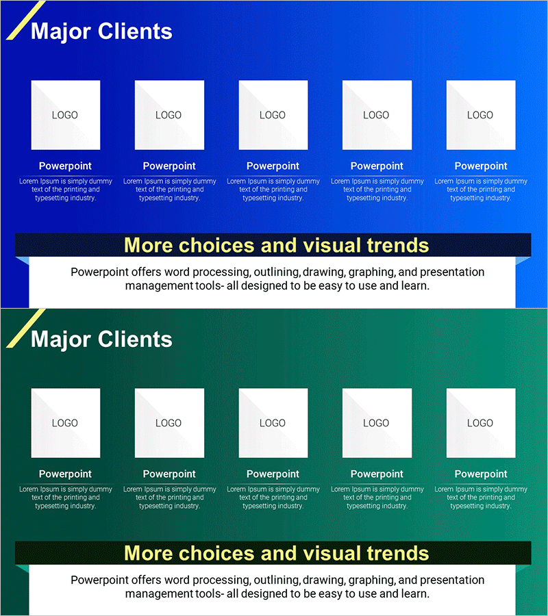 주요 거래 기업 소개 다이어그램 – 효과적인 클러스터 시각화