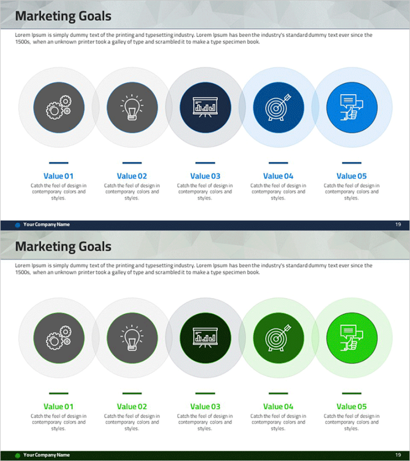 마케팅 목표 중첩 다이어그램 – 시각화된 비즈니스 전략