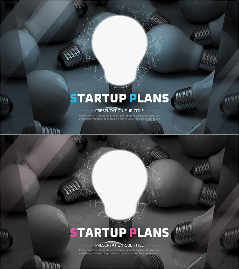 스타트업 사업계획서 템플릿 표지 – 창의적 비전