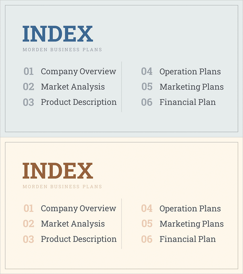 인테리어 사업계획서 템플릿 목차 - 현대적 감각