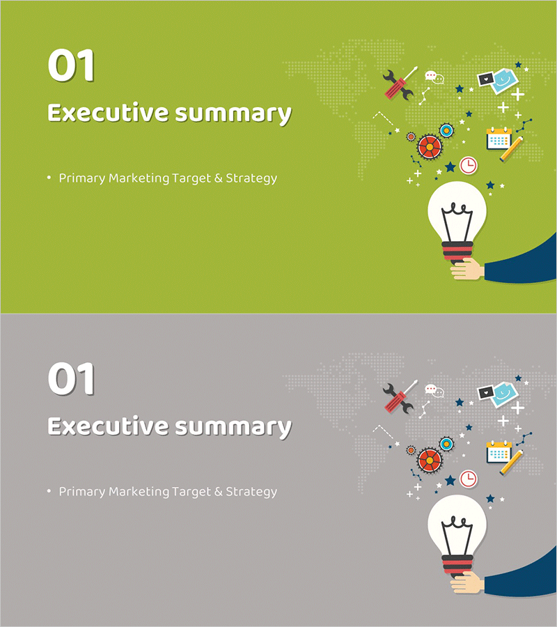 일러스트 테마 마케팅 기획서 템플릿 간지