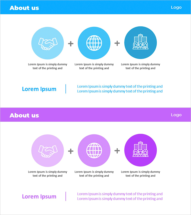 회사개요 플러스 다이어그램 – 비전과 전략