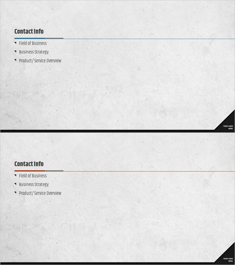 콘크리트 테마 회사소개서 간지 – 단단한 비즈니스 인상