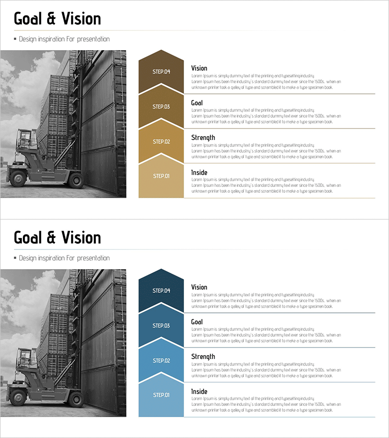 목표 & 비전 STEP4 다이어그램 – 기업의 미래를 설계하다