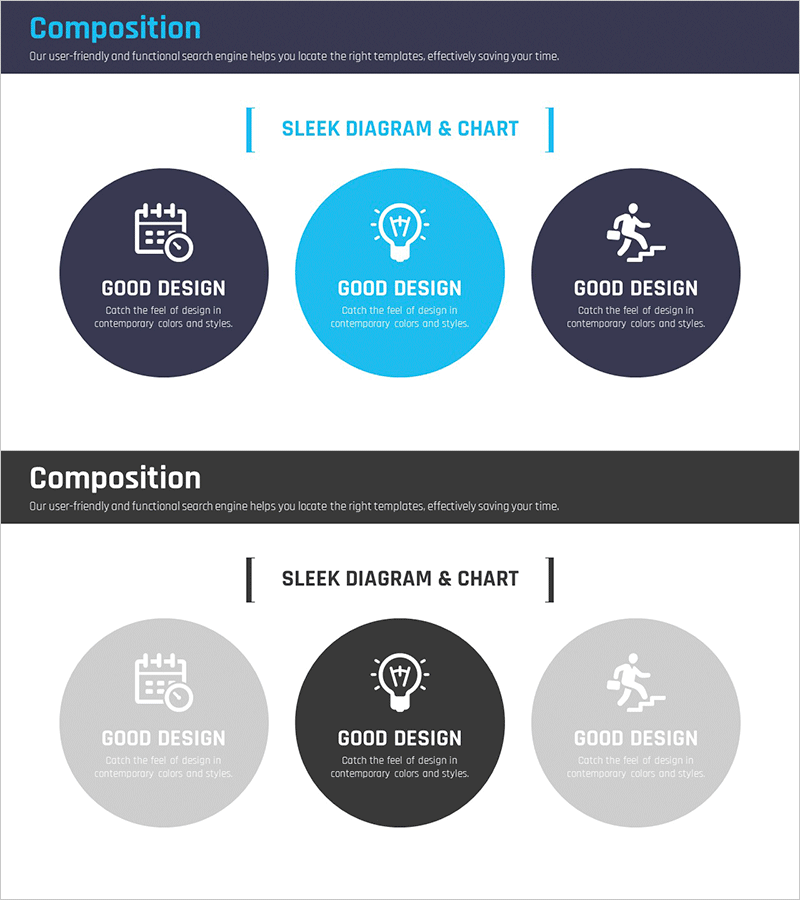비즈니스 구성내용 다이어그램 – 명확한 전략과 구성