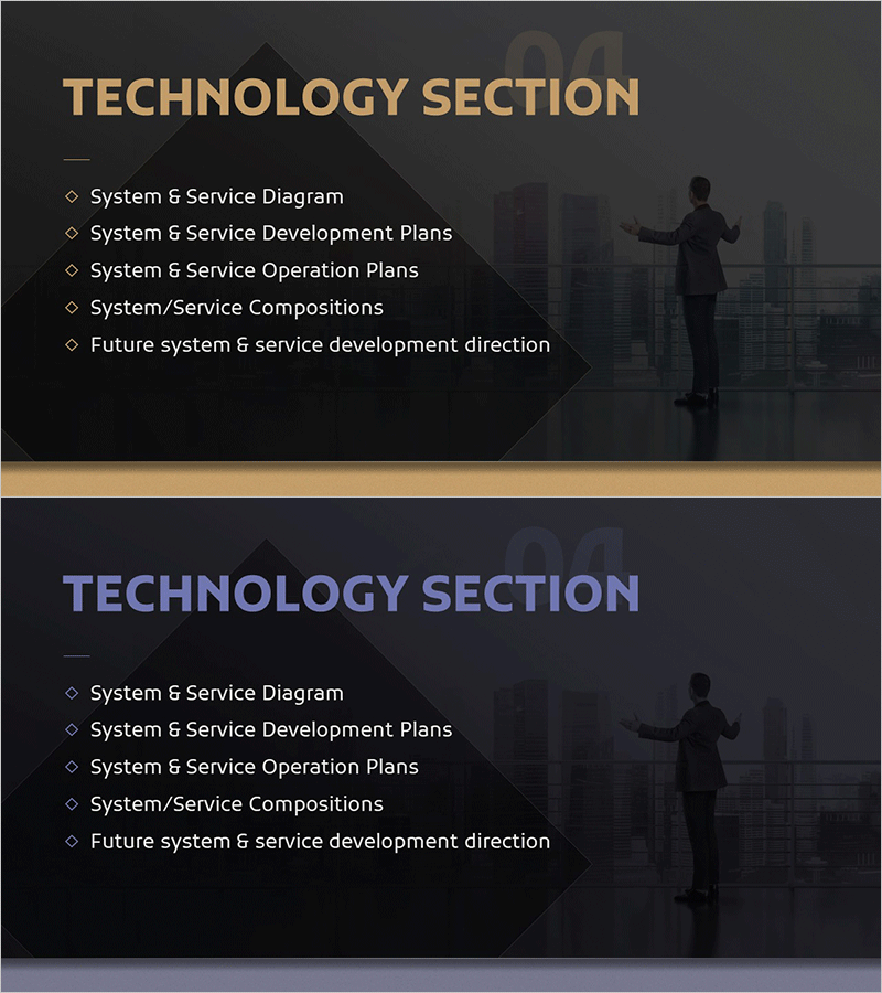 비즈니스 맨 제안서 템플릿 간지