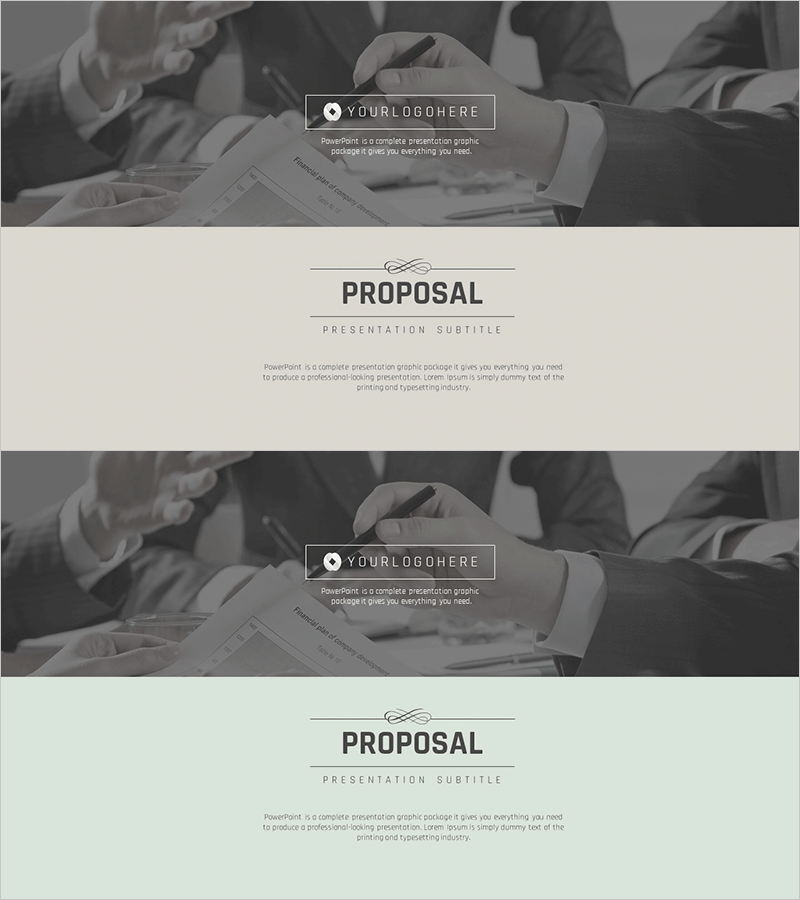 비즈니스 클래식 테마 제안서 표지