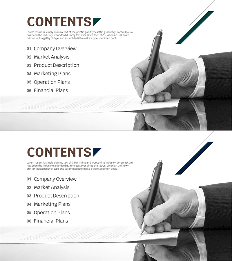 전망 사업계획서 PPT 목차 – 전략적 준비 템플릿