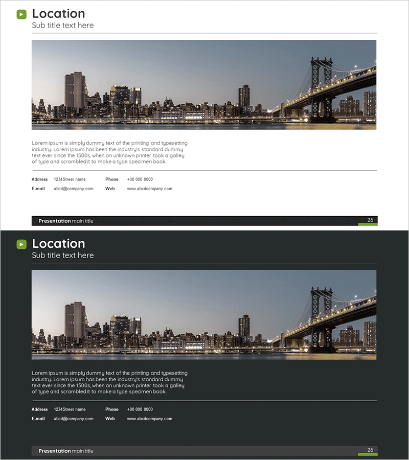 성공적인 비즈니스 개요 슬라이드