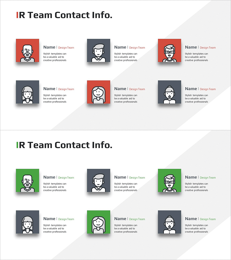 IR 팀 연락처 정보를 효과적으로 정리한 다이어그램