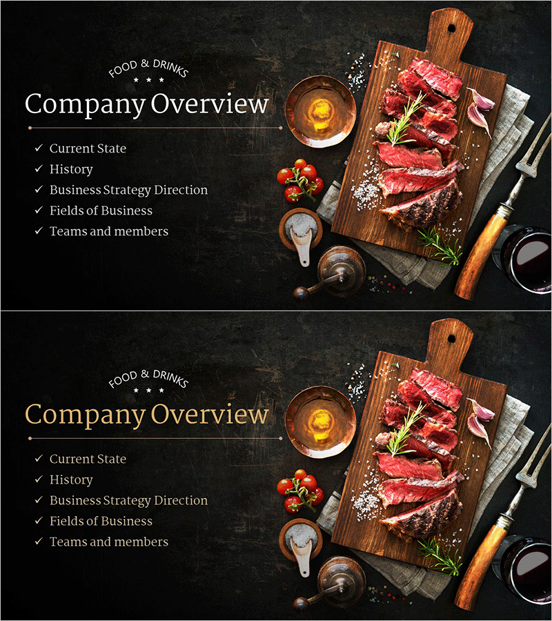 레스토랑 사업 계획 템플릿 간지 – 회사 개요