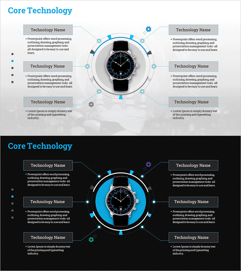 시계 핵심기술 다이어그램 – 사업 비전 및 전략