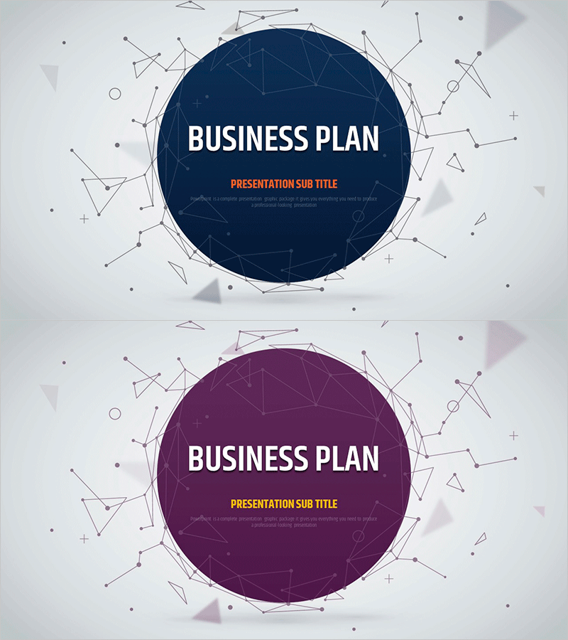 별자리 테마 사업계획서 템플릿 표지