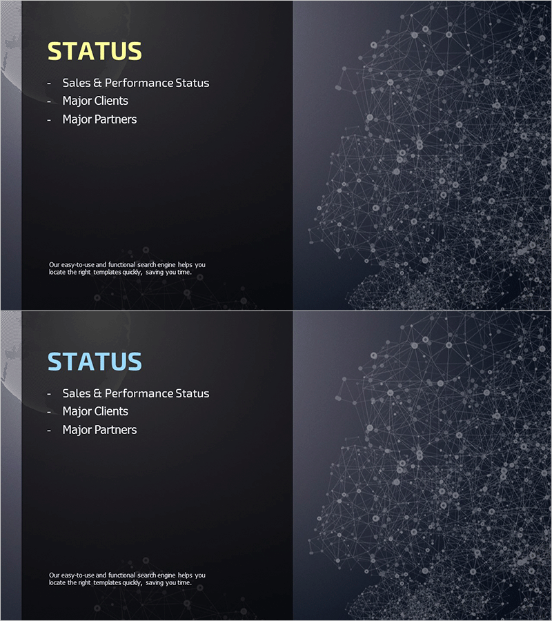 글로벌 회사소개서 템플릿 간지 – 비즈니스 현황 전달