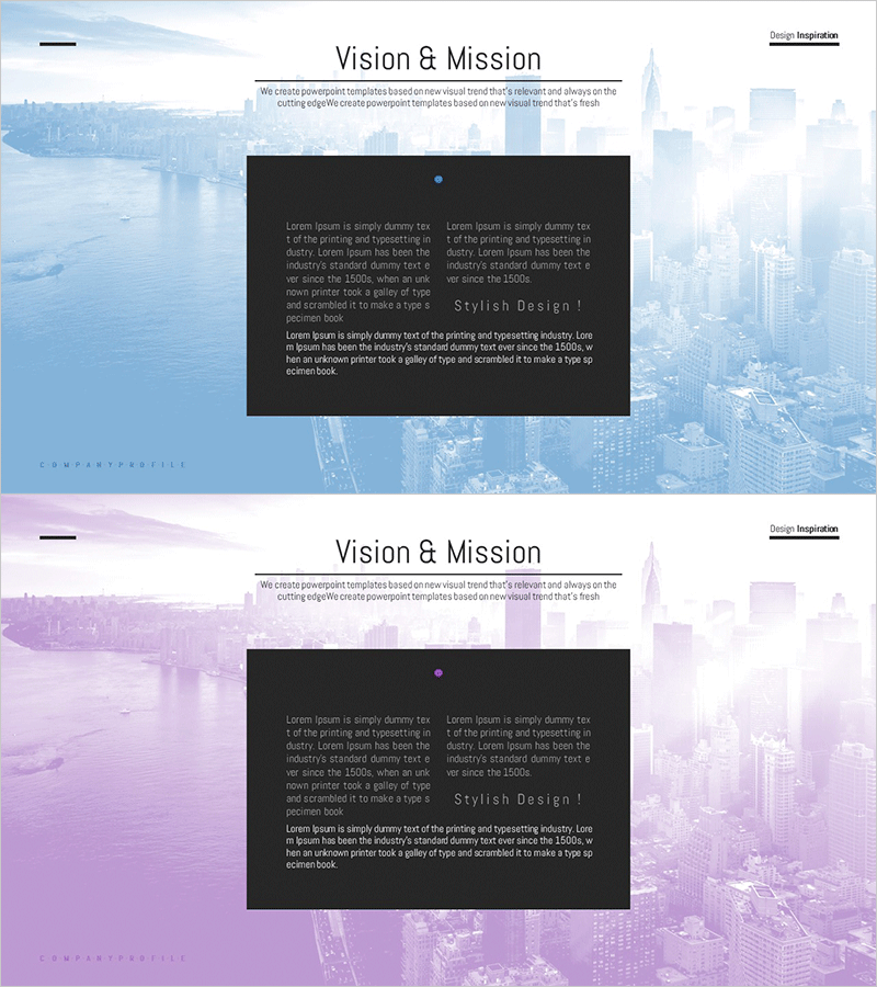 비전 & 미션 텍스트 박스