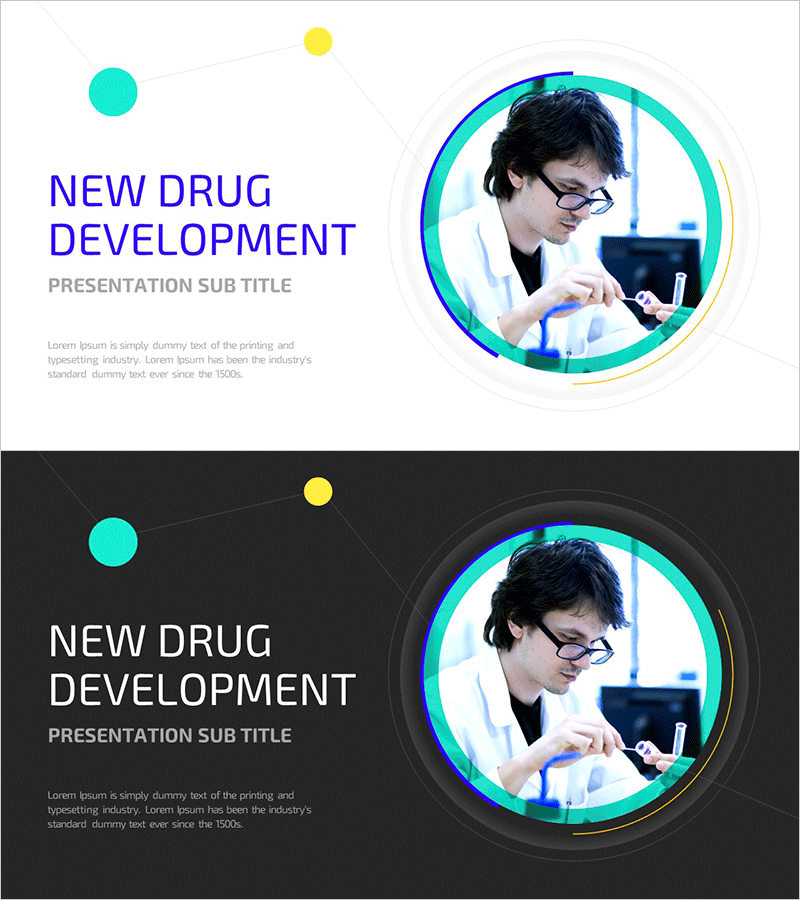 신약 개발 투자유치 템플릿 표지 – 혁신을 위한 첫걸음