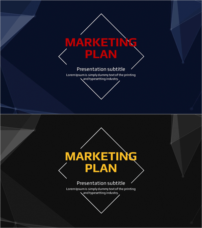 다이아몬드 테마 마케팅 기획서 템플릿 표지