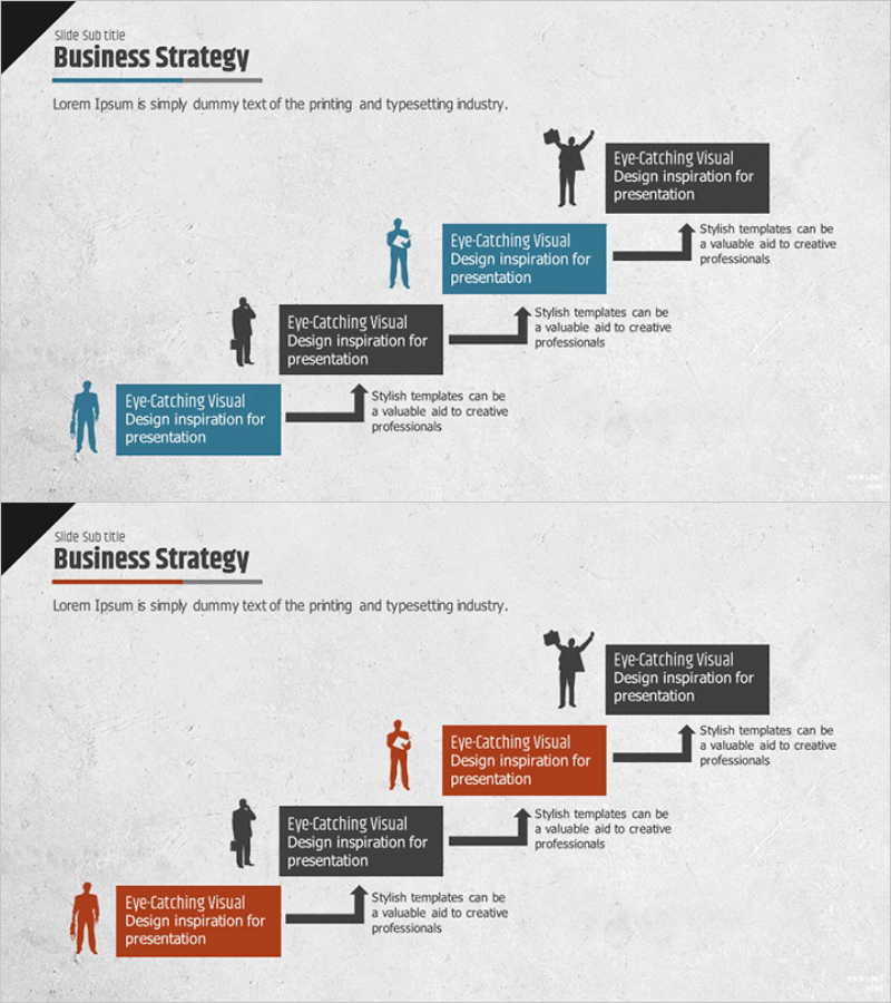 비즈니스 전략 실루엣 다이어그램 – 효과적인 전략 시각화
