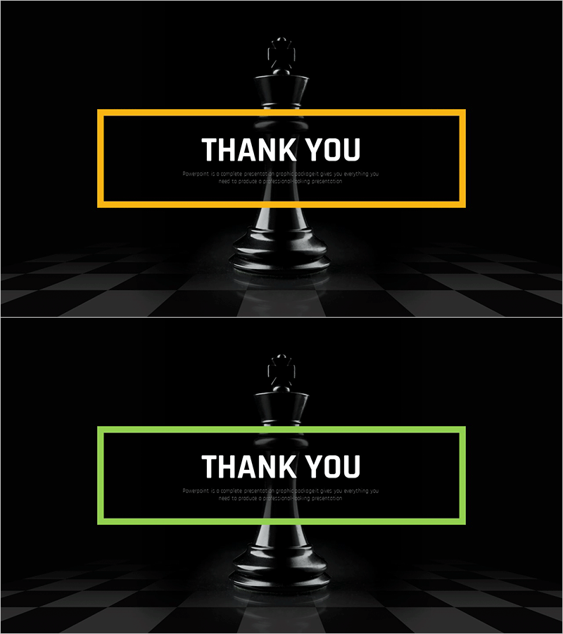 체스 테마 비즈니스 전략 템플릿 엔딩 표지