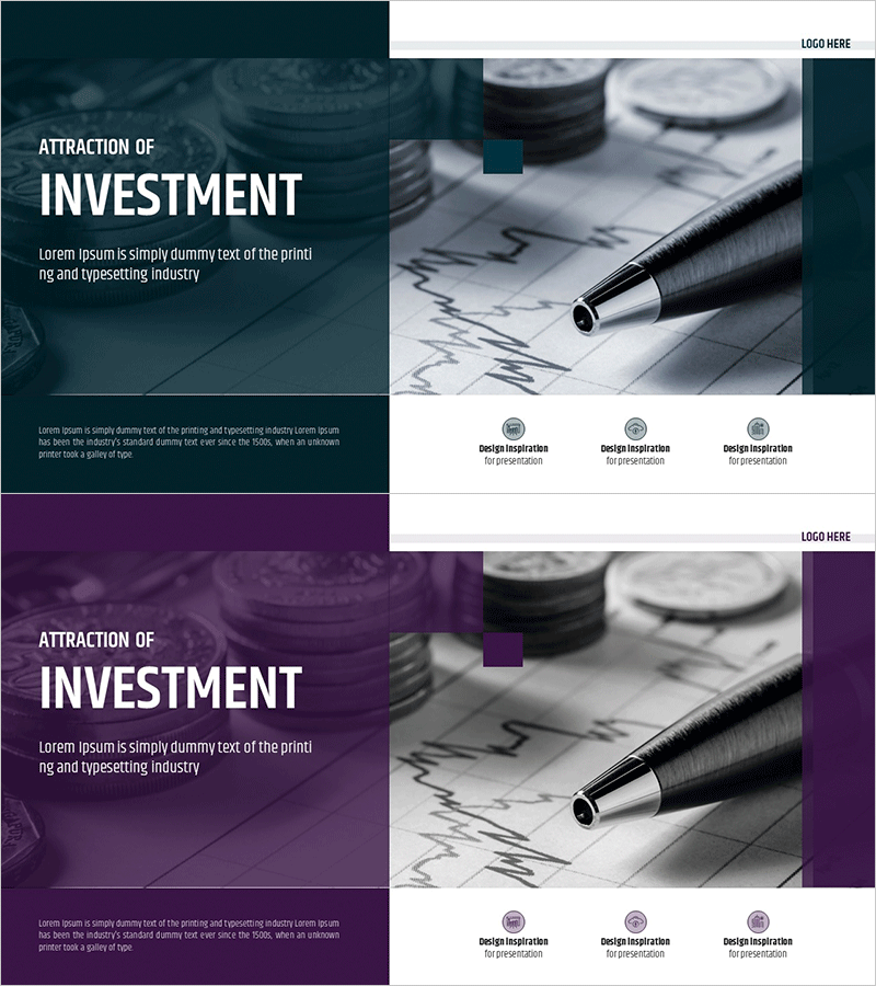 스탠다드 투자유치 PPT 템플릿 표지 - 투자 매력 표현