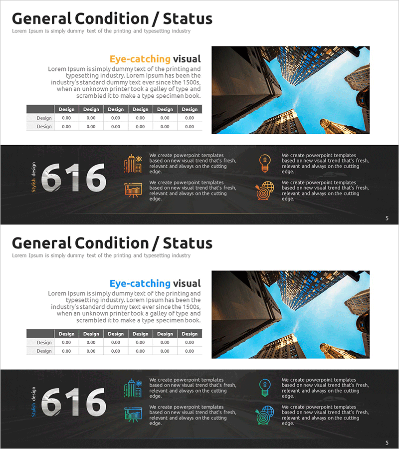 회사 개요 소개 슬라이드 - 데이터 시각화로 강력하게 전달
