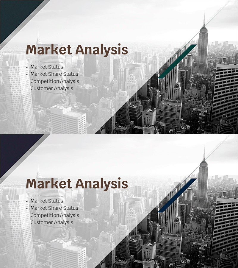 시장 분석을 위한 사업계획서 템플릿 간지