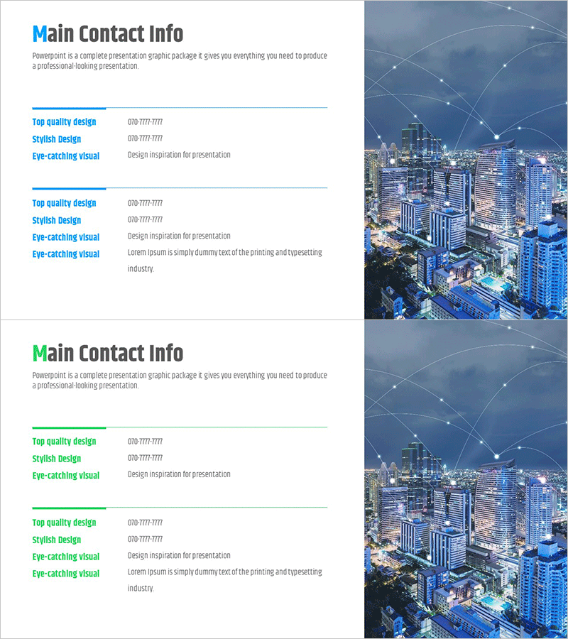 기업 주요 프로필 정보 슬라이드