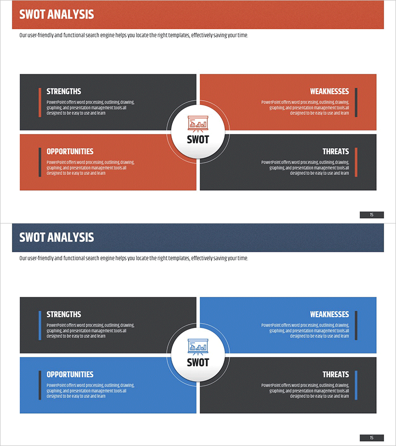SWOT 분석 다이어그램 – 시장 분석의 필수 도구