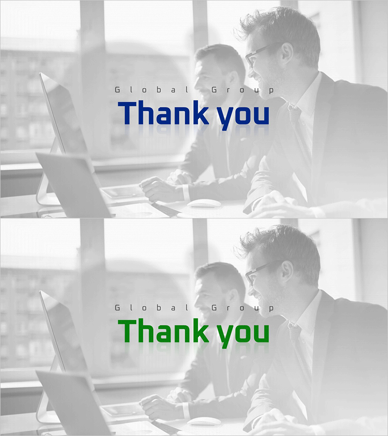 글로벌 그룹 회사소개서 템플릿 엔딩 표지 – 품격과 신뢰의 순간