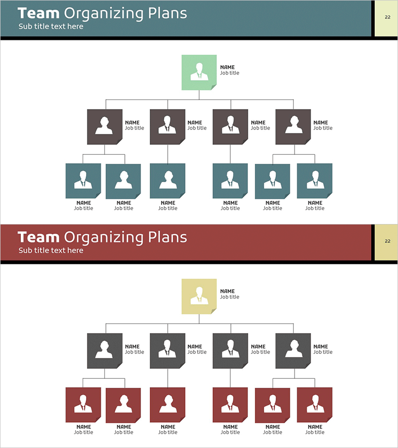 트리 구조 조직도 다이어그램 – 회사 구성 및 역할 설명