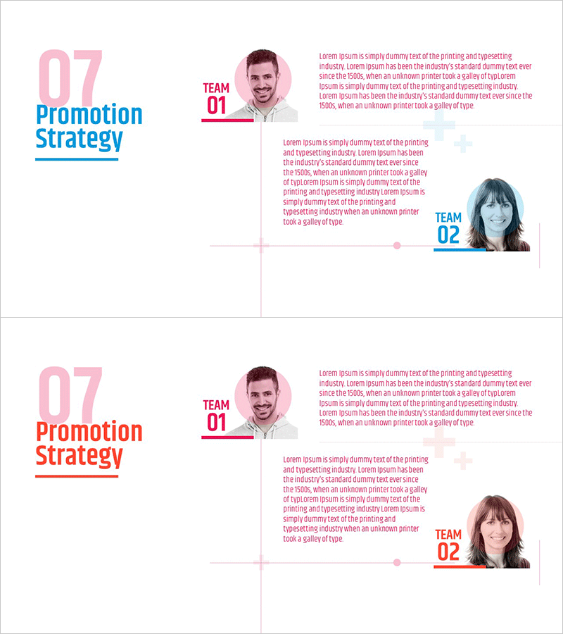 주요 팀 인력 소개 슬라이드 – 성공적인 팀을 위한 발표