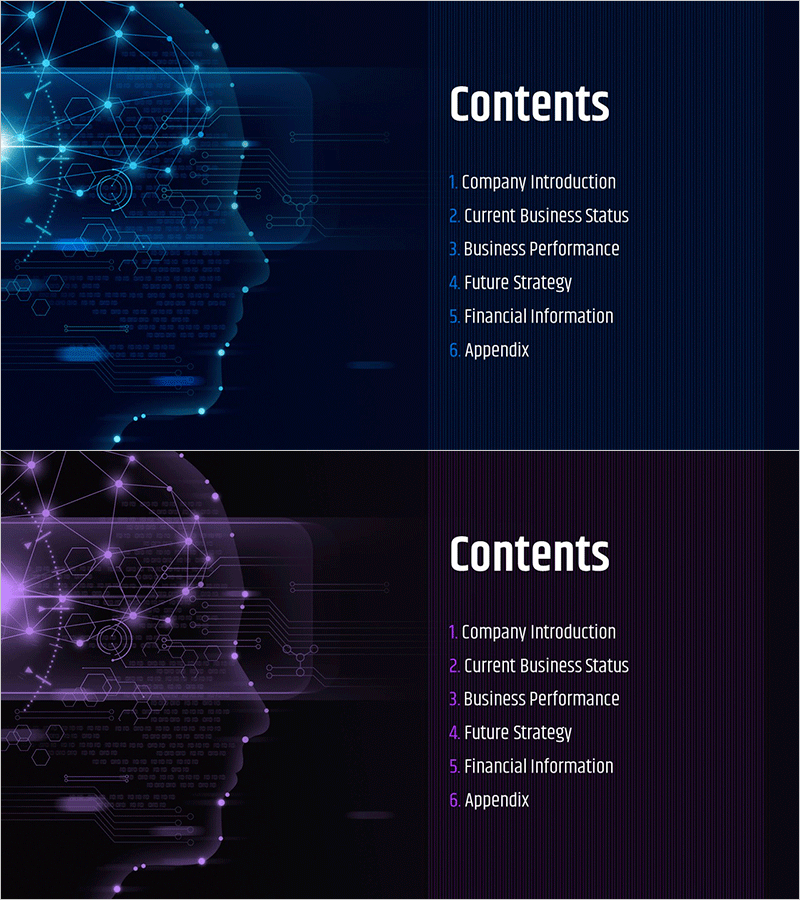 AI 기술 IR 템플릿 목차 – 혁신과 비전