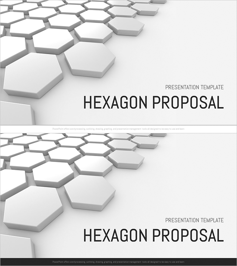 3D 육각형 테마 제안서 표지