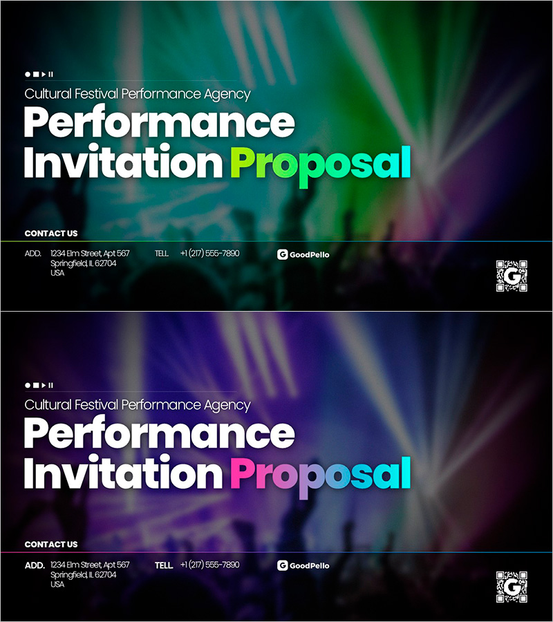 문화 축제 기획사 공연 제안서 표지