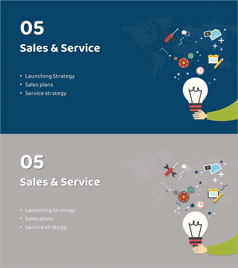 일러스트 테마 마케팅 기획서 템플릿 간지