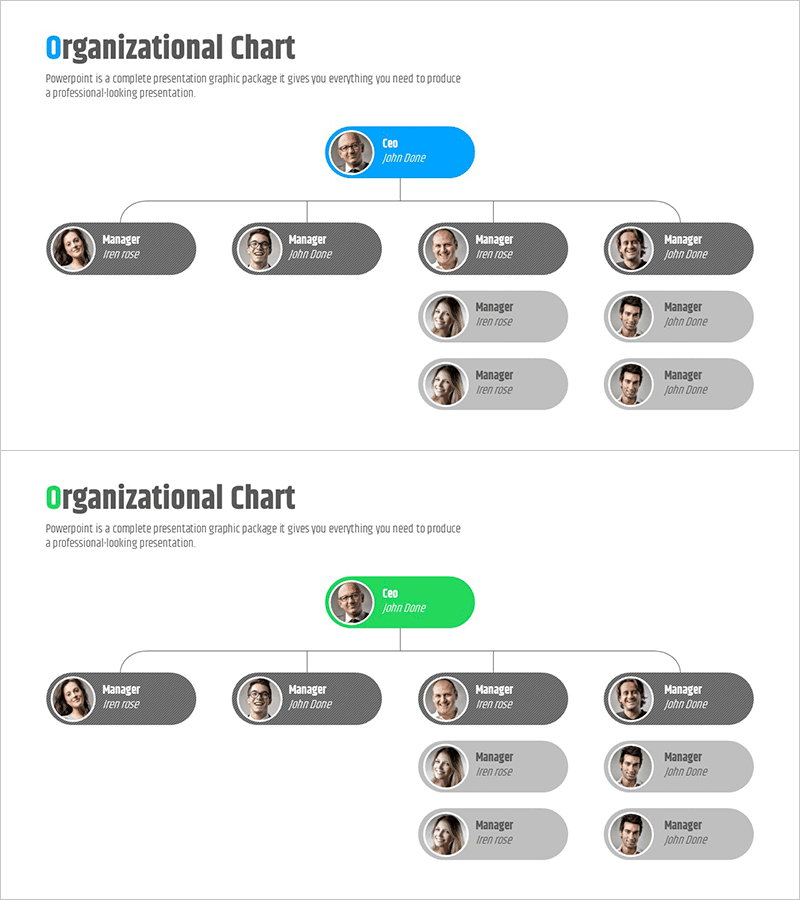 회사 조직도 다이어그램 – 체계적이고 명확한 정보 전달